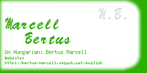 marcell bertus business card